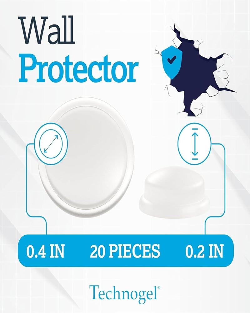 Technogel Protector, Transparent Peel-and-Stick Surface Protectors, High- Durable, Shock Absorbing, Reusable, Noise Damping, Door Bumpers (Medium) - Image 2